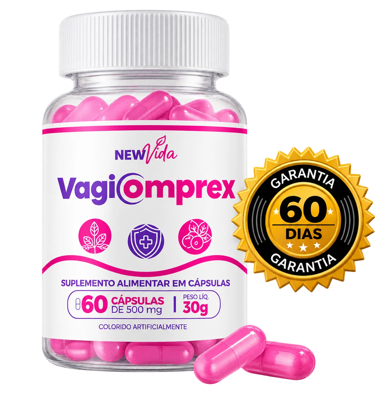 Vagicomprex com selo de garantia 60 dias